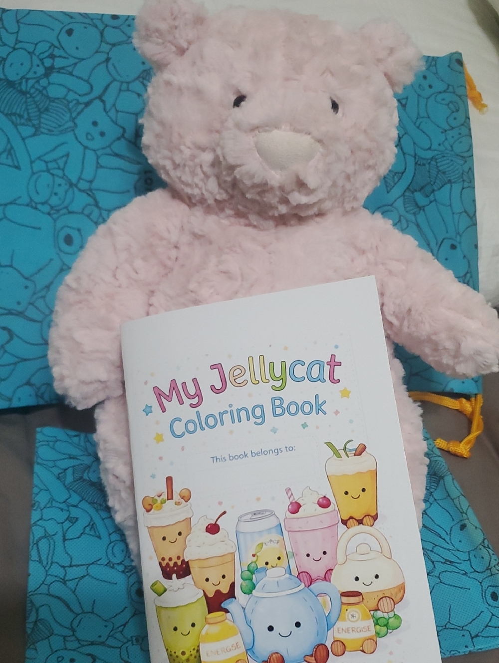 Jellycat Leola Bear Large + Coloring Book  + 1 Dust Bag